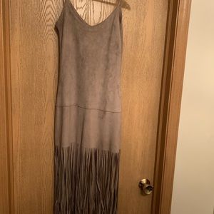 Spaghetti Strap Fringe Dress, Size XS